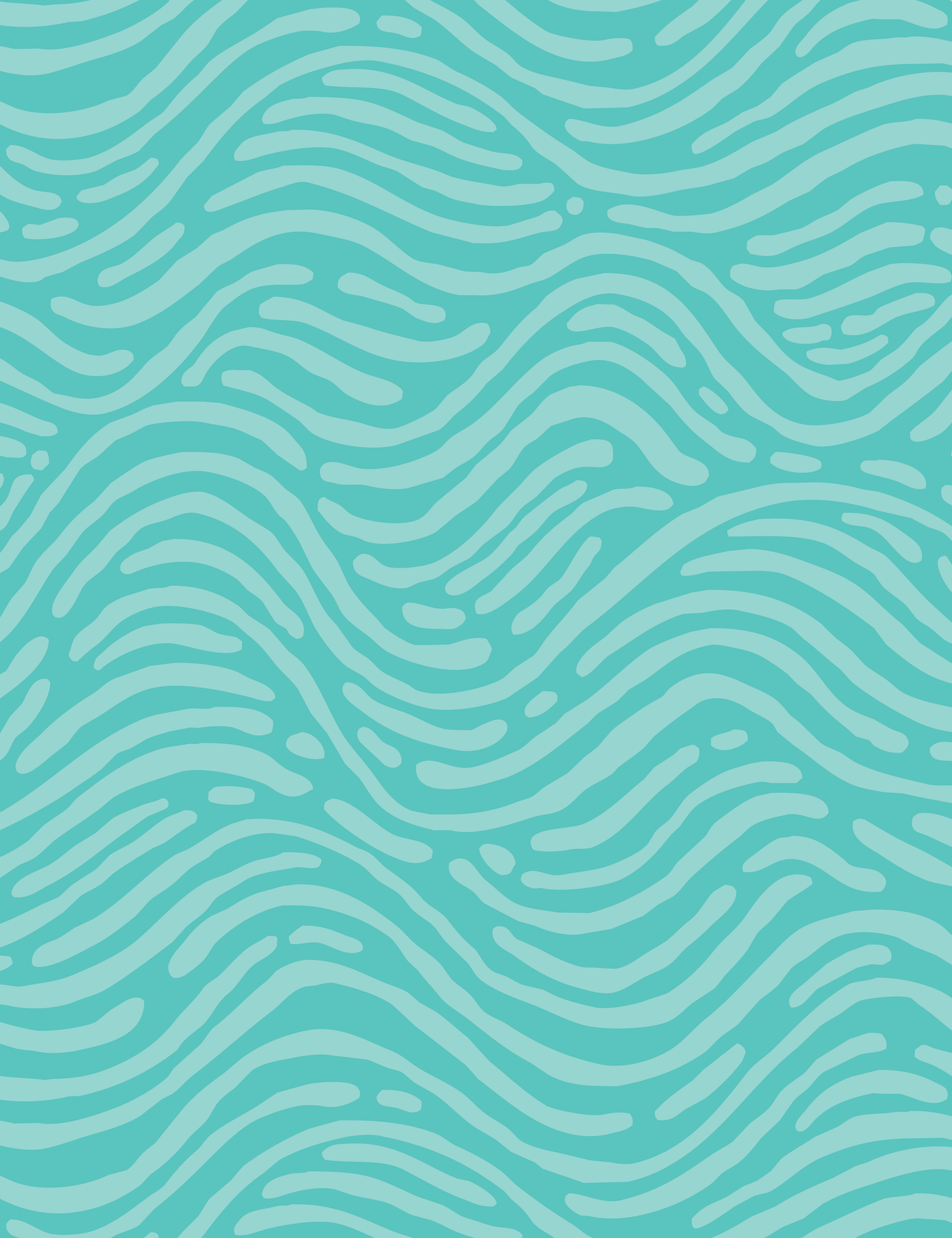 Decorative teal wave pattern background