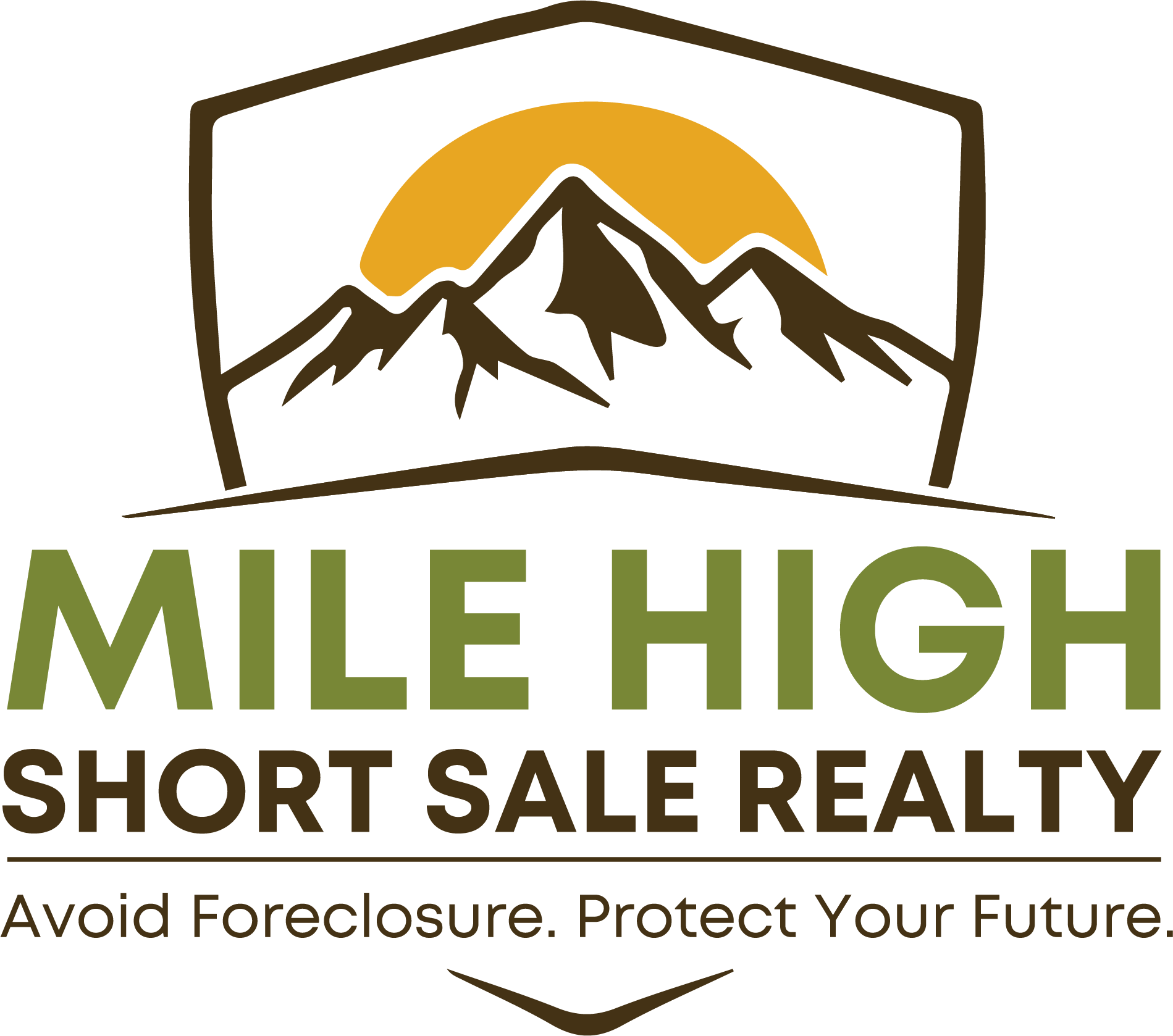 Mile High Short Sale Realty logo with mountain graphic and tagline: “Avoid Foreclosure. Protect Your Future.”