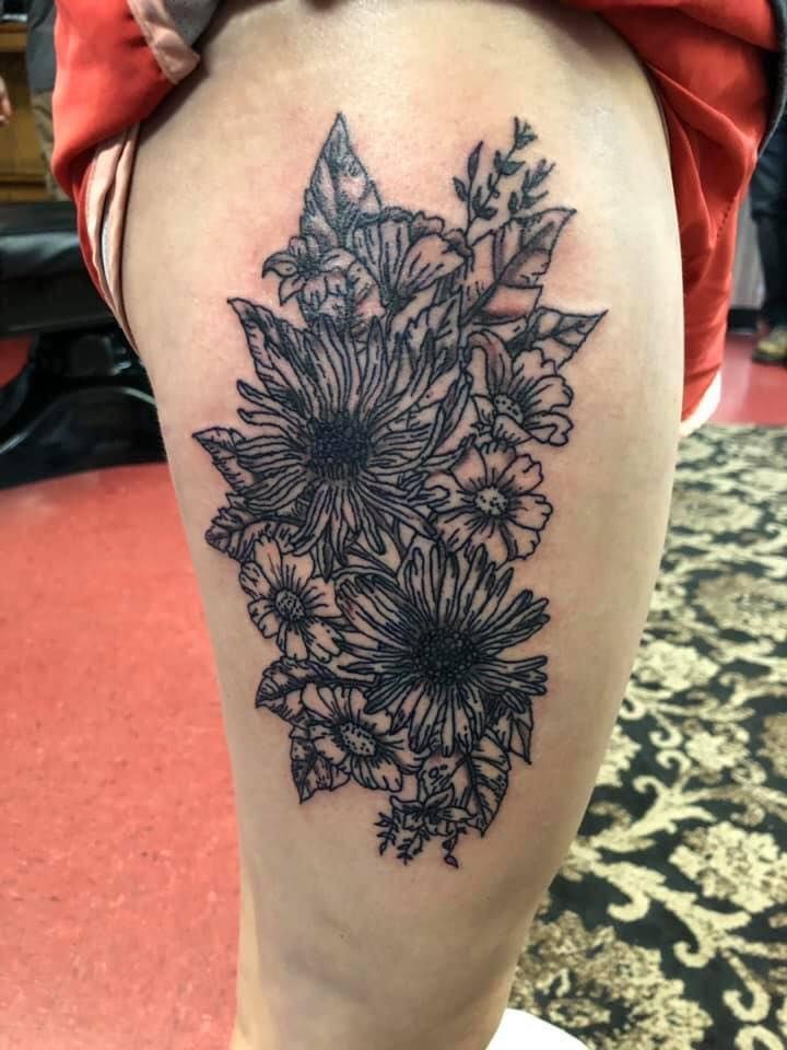 floral tattoo design