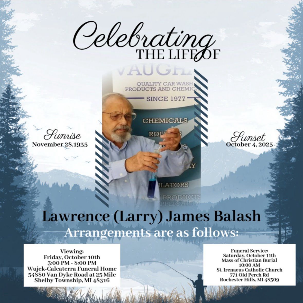 Logo for Vaughan Industries, with bubbles above the text, and the tagline