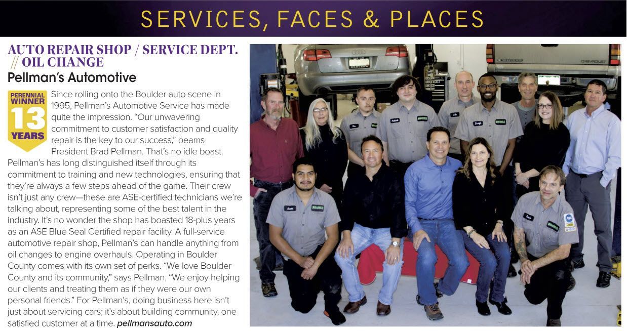 Voted Best Auto Repair/Oil Change in Boulder for 2023
