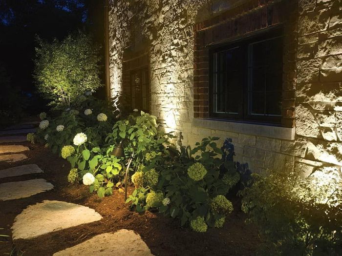 lush landscaping with a outdoor lighting. serving all of tampa florida