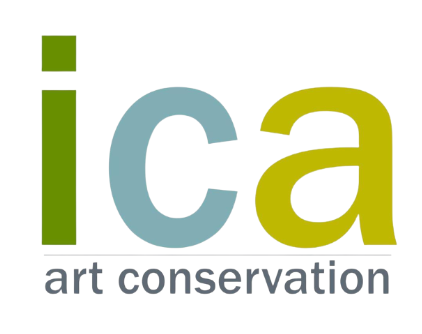 A logo for the ica art conservation organization