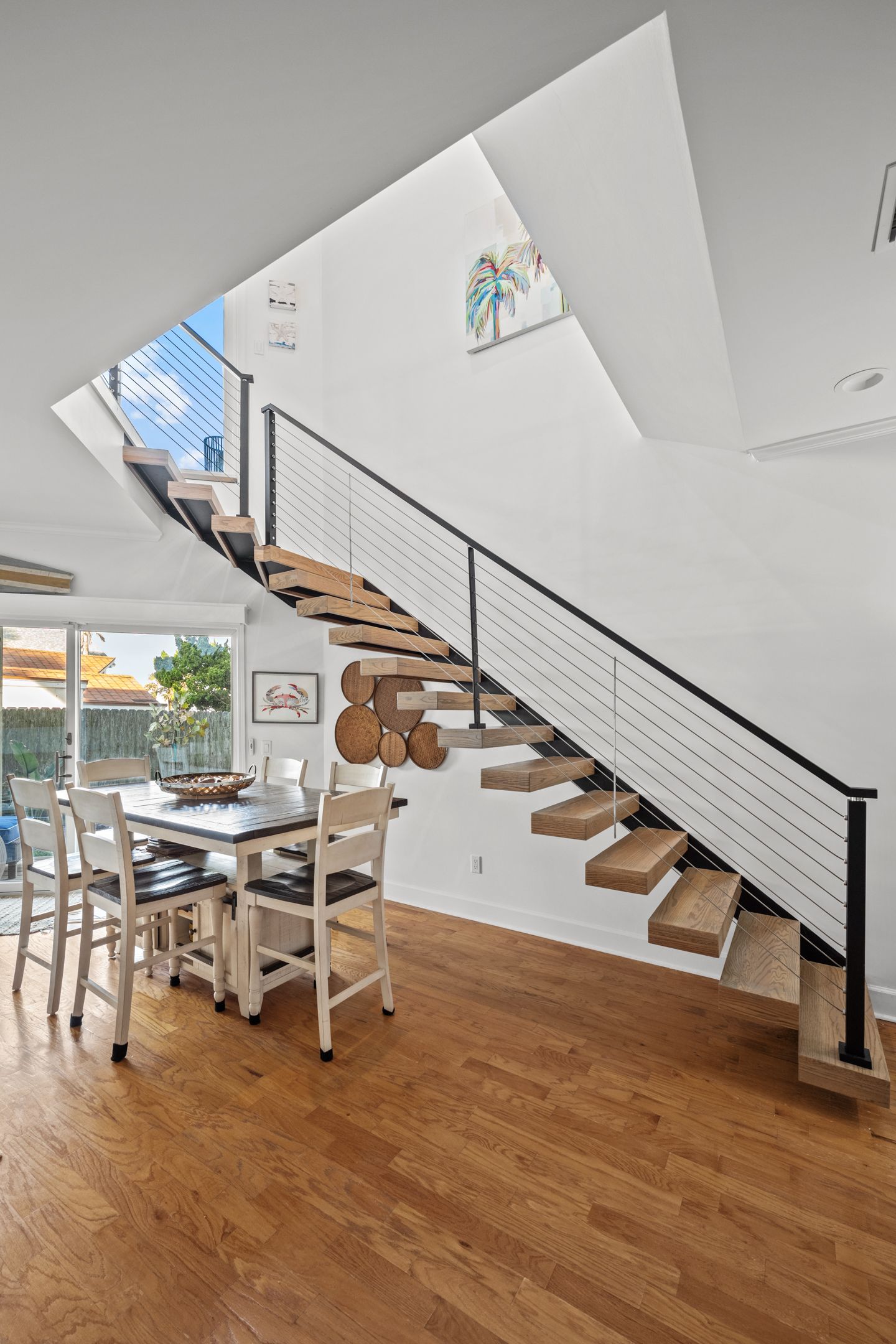 A staircase leading up to the second floor of a house.