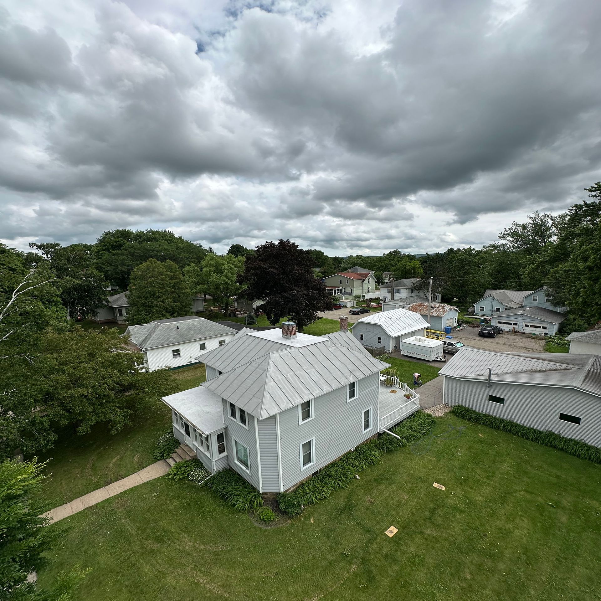 after roof painting in Baraboo WI