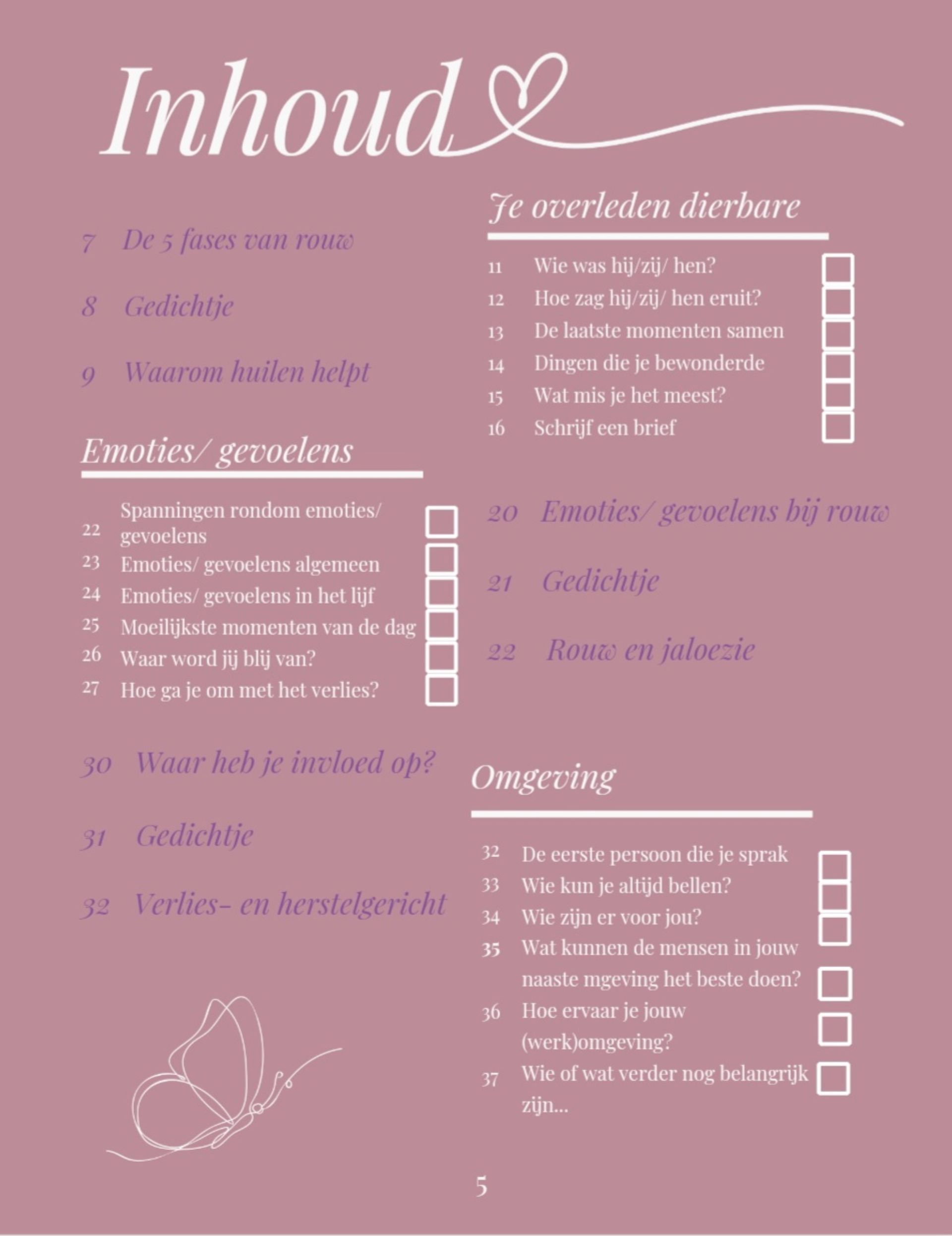 Rouwen in vertrouwen/ rouwjournal/ rouw werkboek