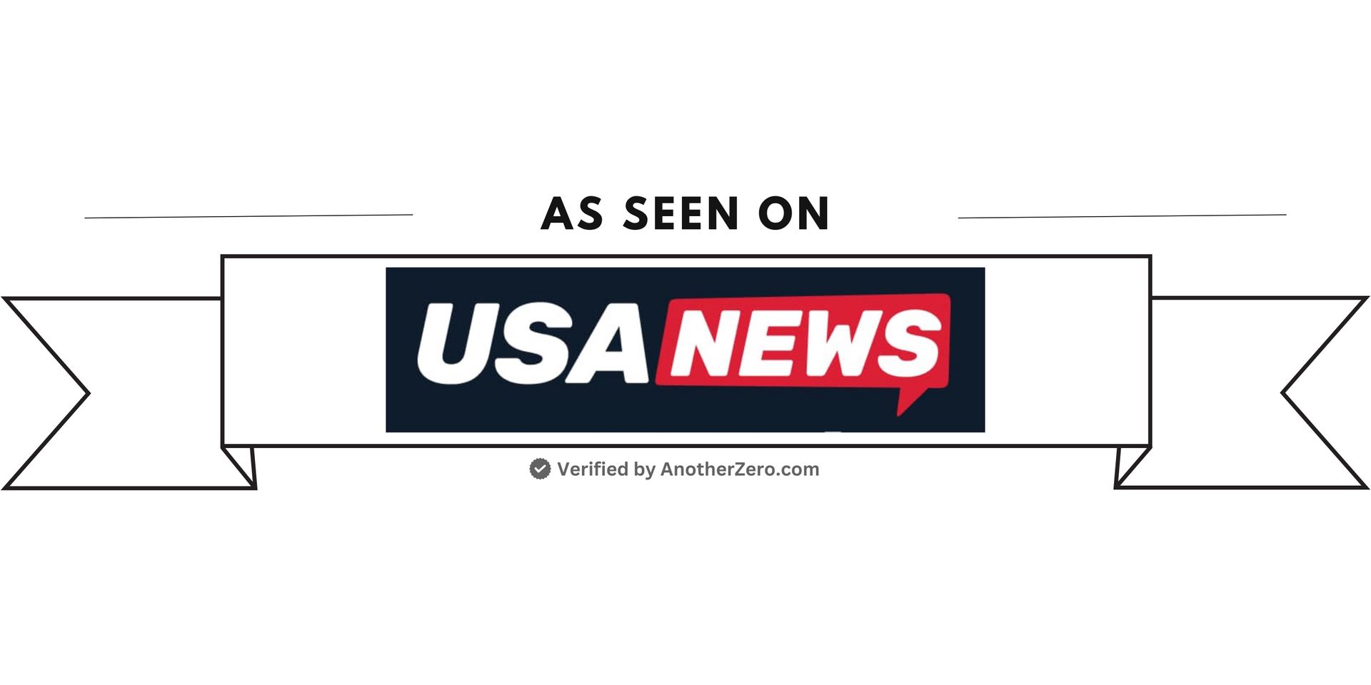 A banner with the words `` as seen on usa news '' on it