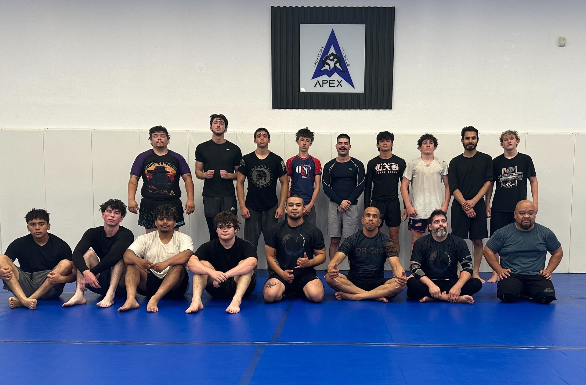 Adults training grappling at Vacaville Grappling Academy in Vacaville, CA.