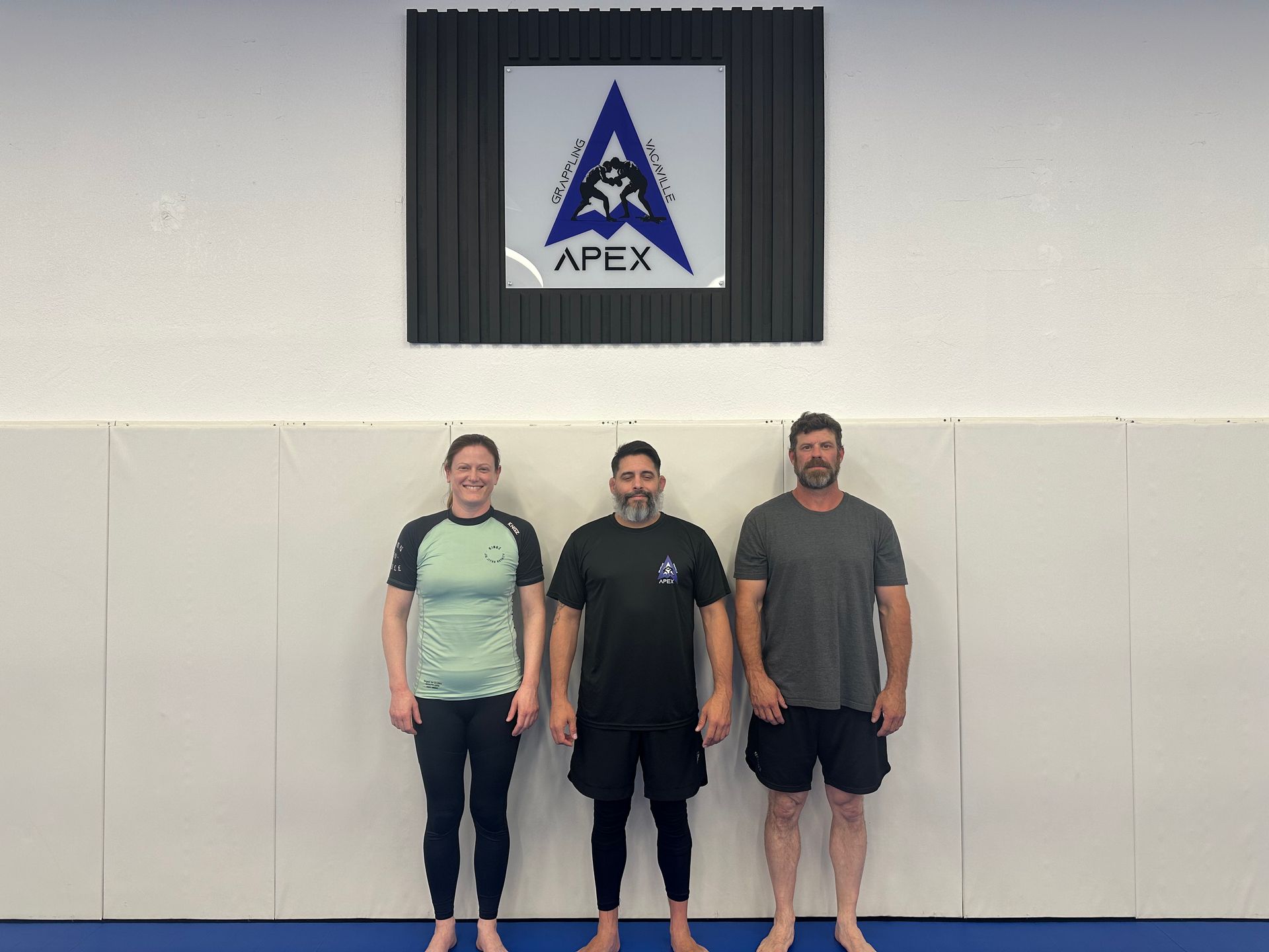 Adults train grappling techniques at Vacaville Grappling Academy in Vacaville, CA.