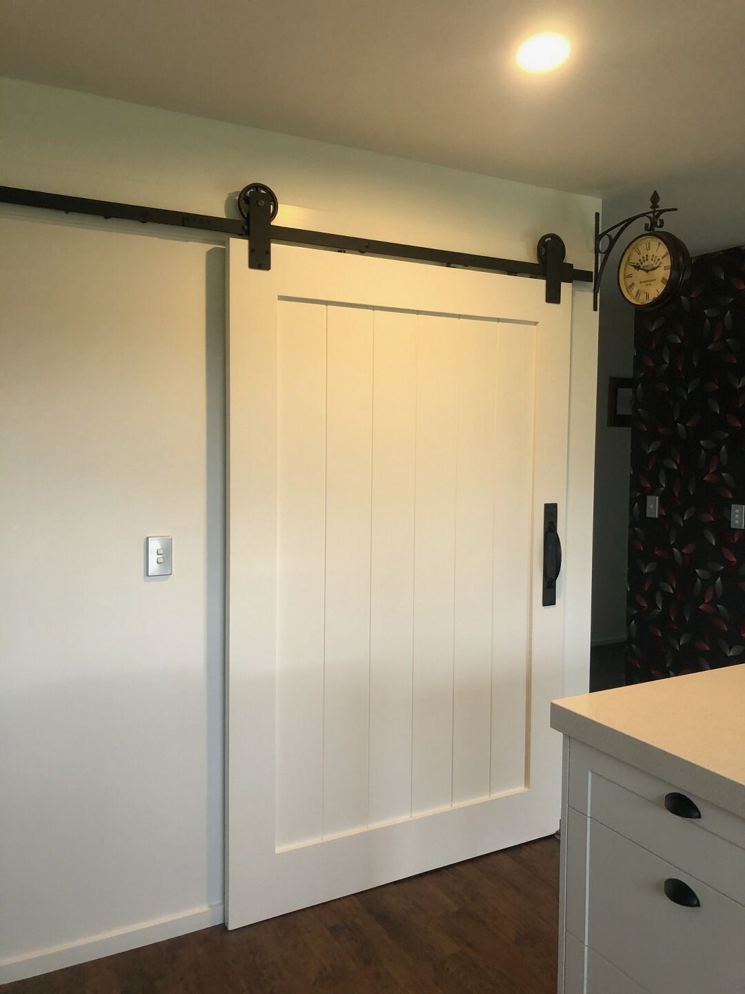 white barn door
