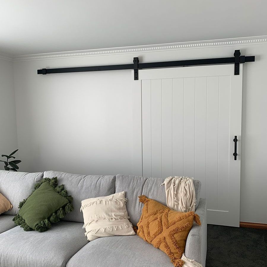 Classic v-groove painted barn door