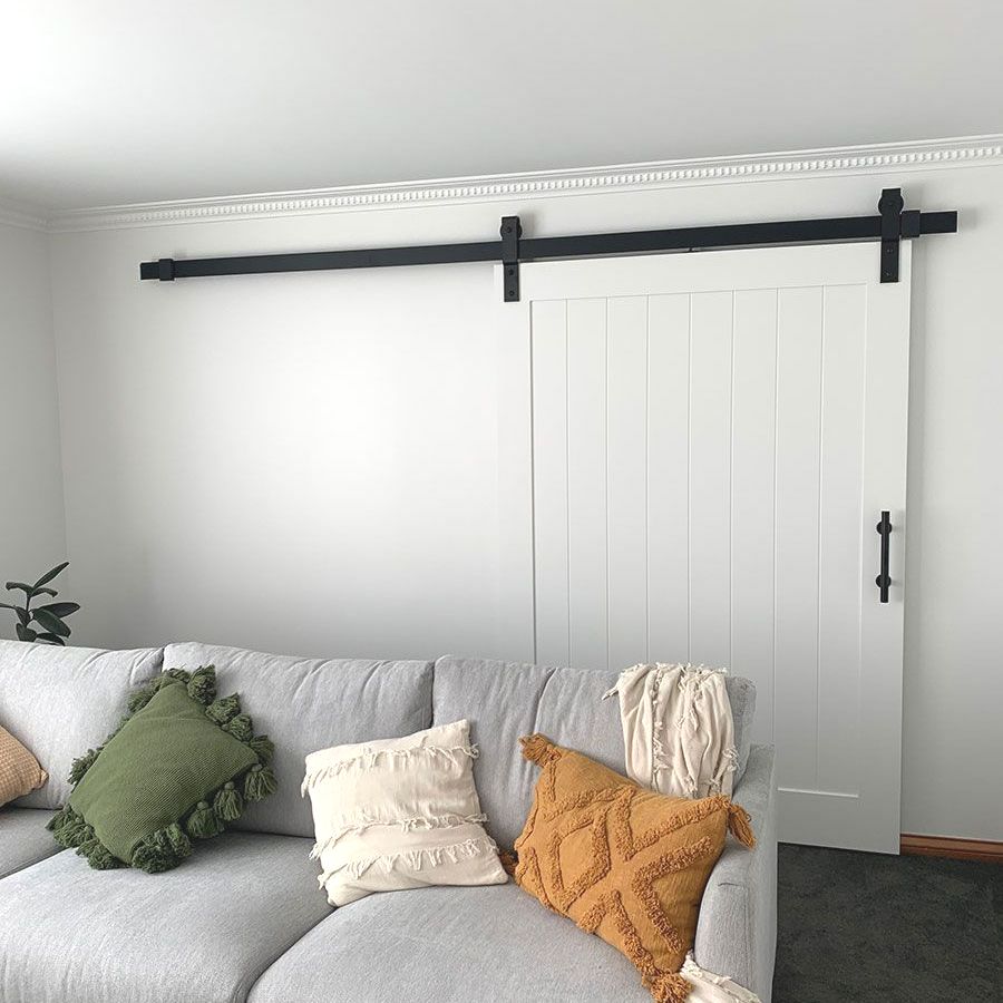 Classic v-groove painted barn door