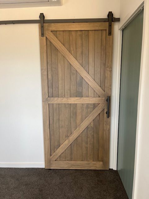stained barn doors