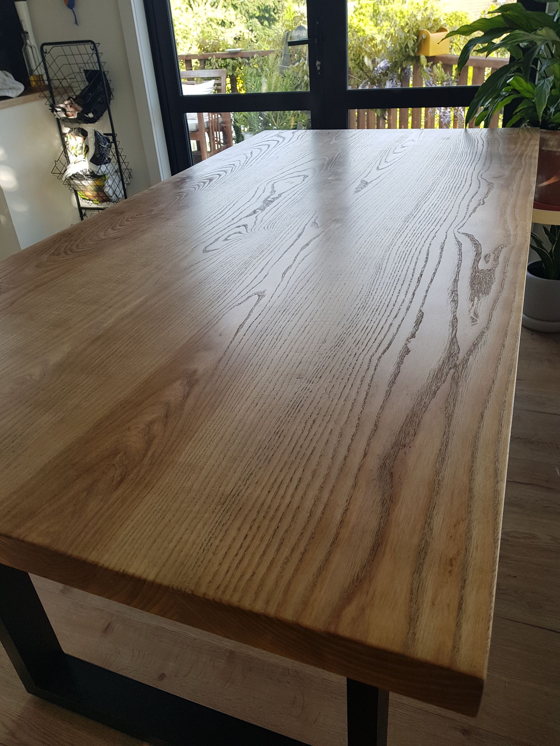white ash dining table