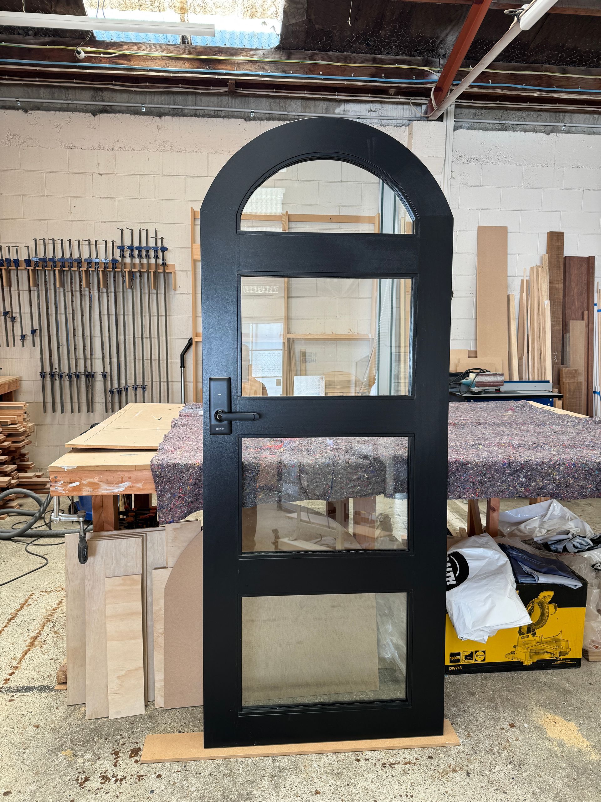 Arched entrance door