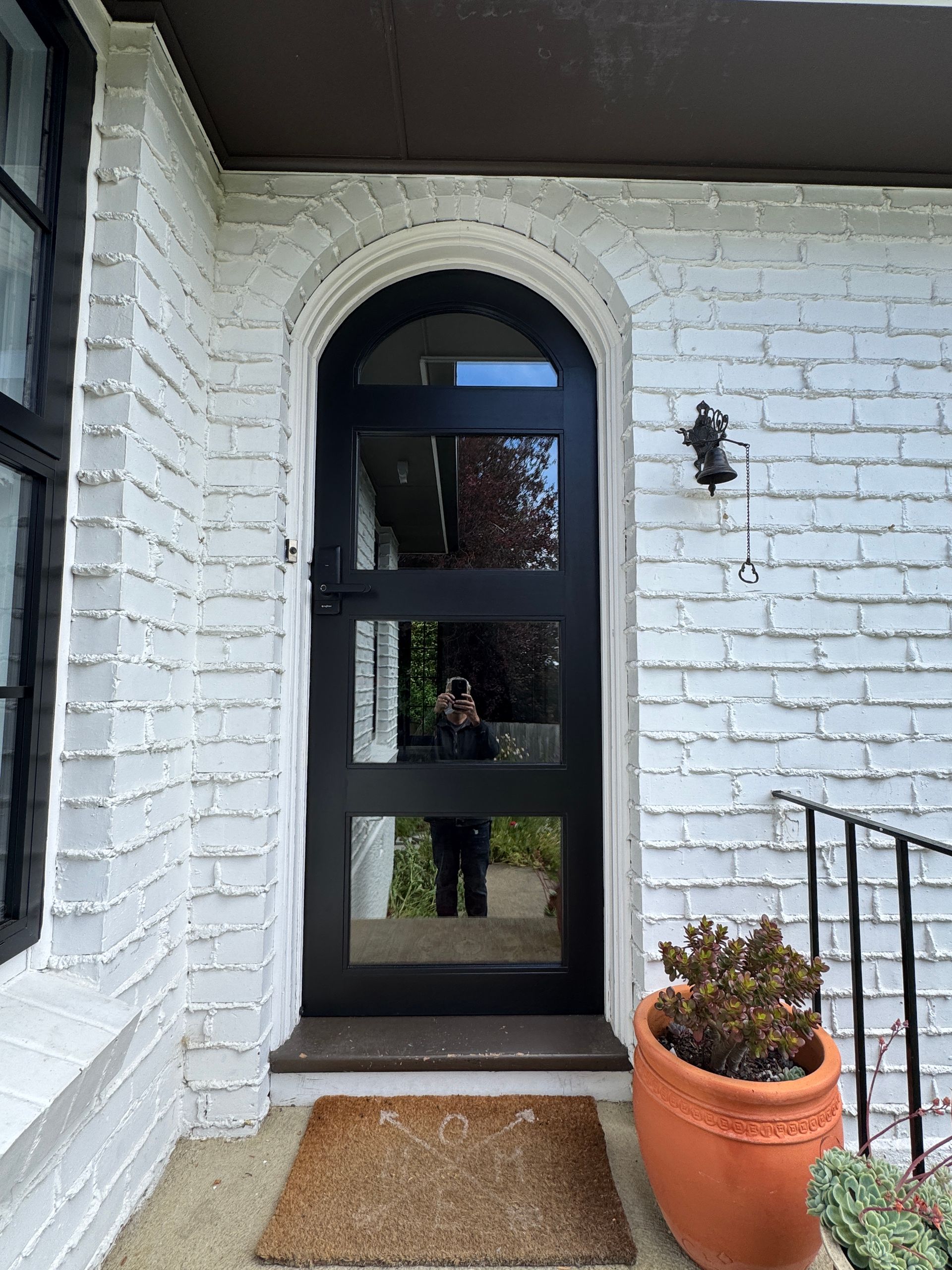 Arched entrance door