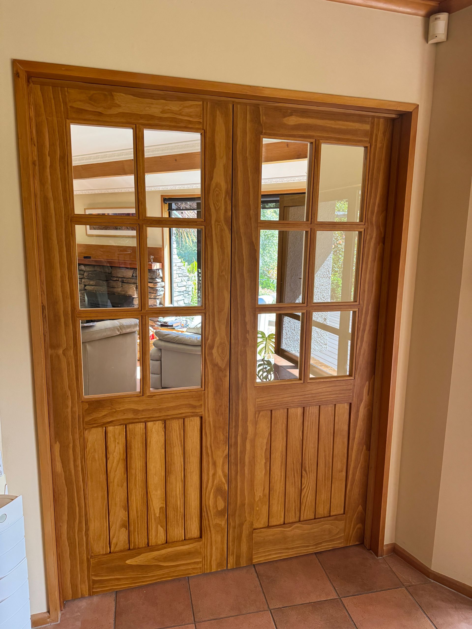 Timber doors Accoya with stain 