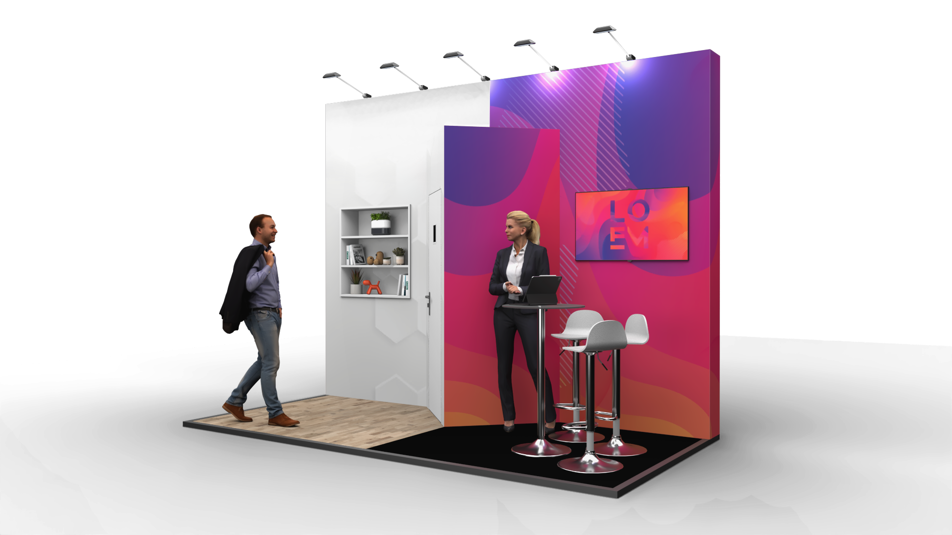Exhibition stand design 3d