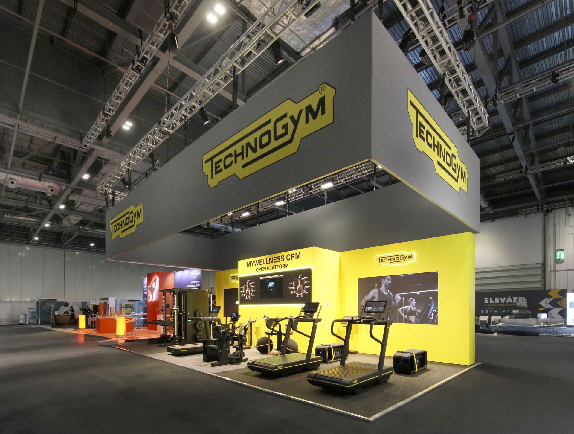 Technogym bespoke exhibition stands at Elevate by Tecna UK