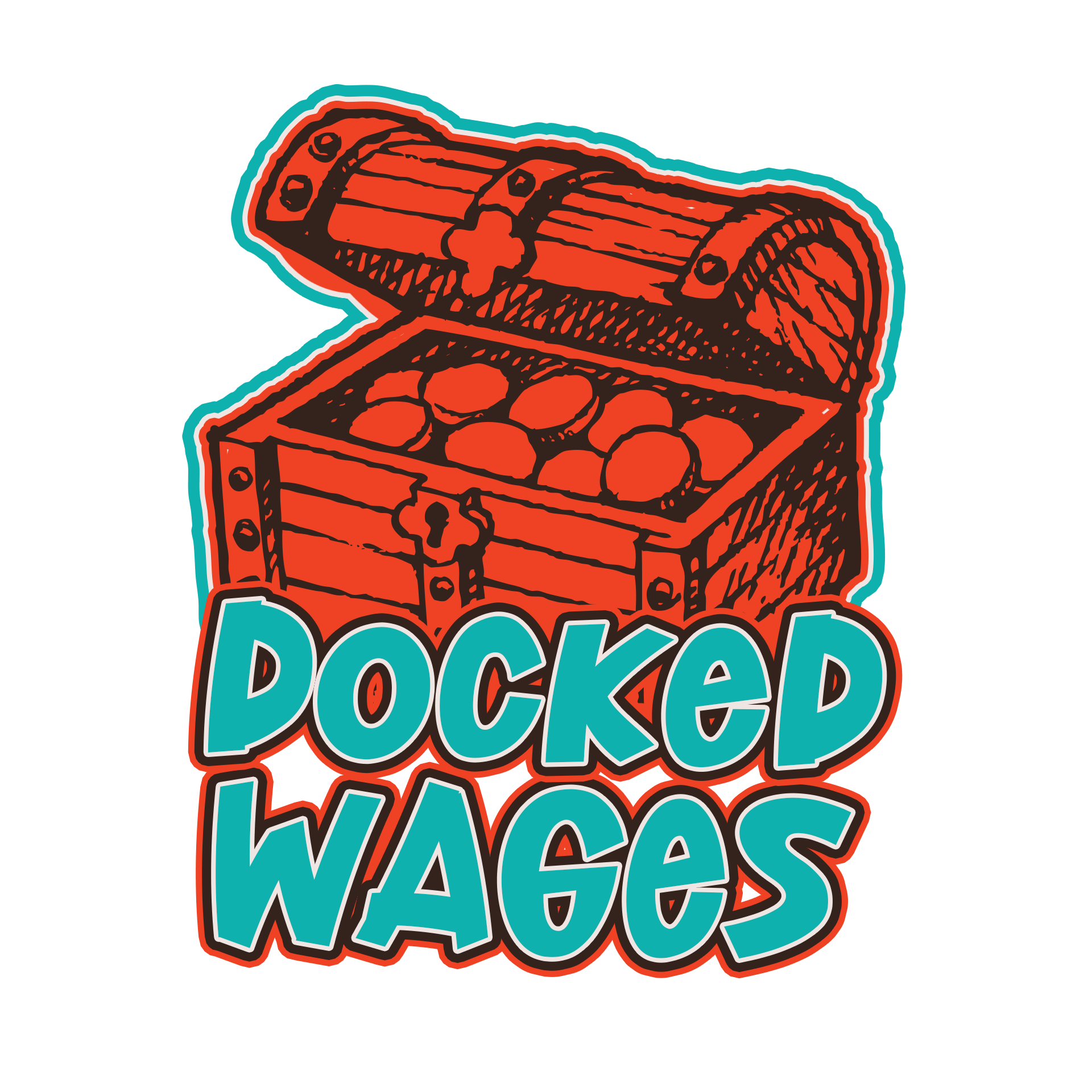 A logo for a company called docked wages