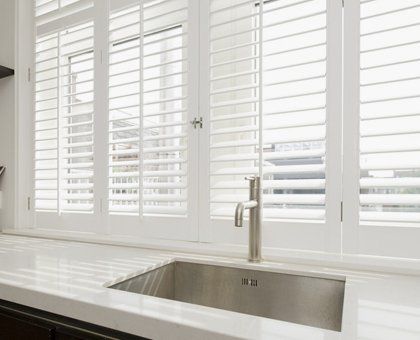 Perfect fit blinds in a kitchen