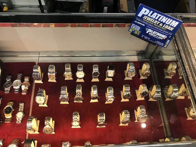 Watch and Platinum Sign Jewelry - Pawn Shop in Lancaster, CA