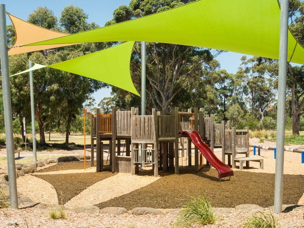Shade Sails in Playground — Douglass Blinds in Goulburn, NSW