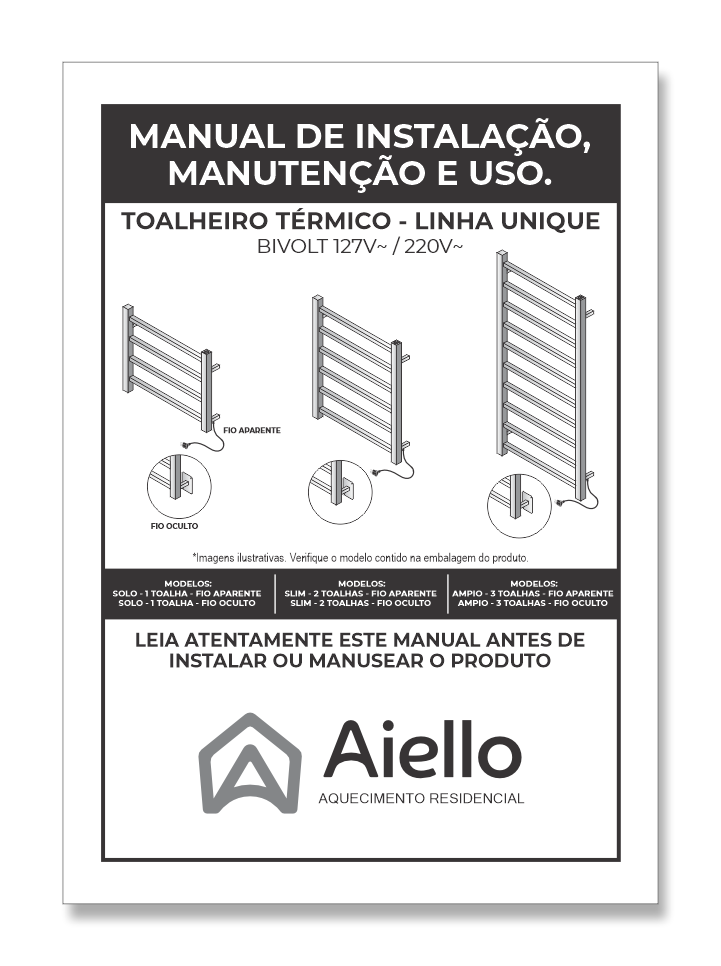 manual do toalheiro térmico