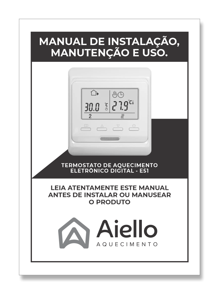 manual do termostato de aquecimento digital