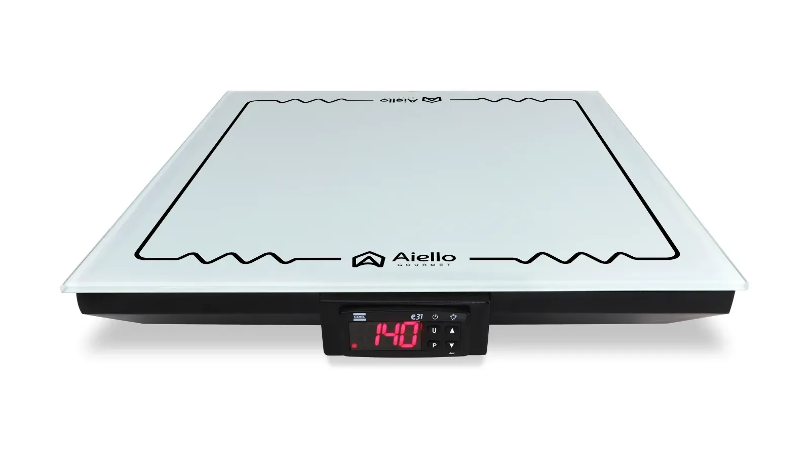 mesa de vidro branca da linha gourmet