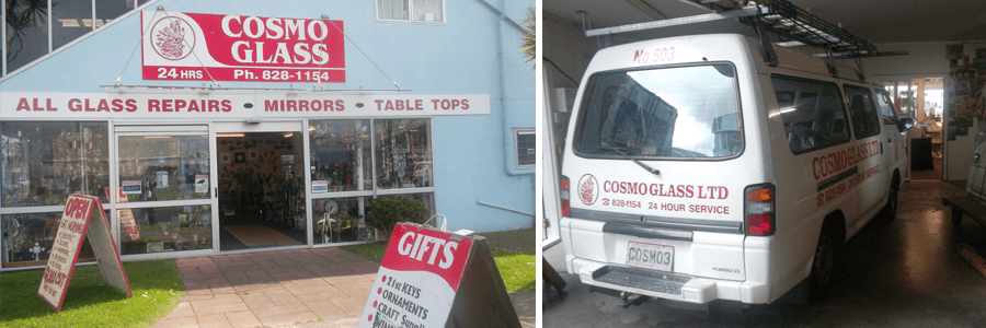Glaziers store and van in Auckland