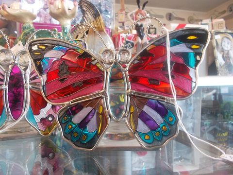 Glass products such as butterfly ornaments in Auckland