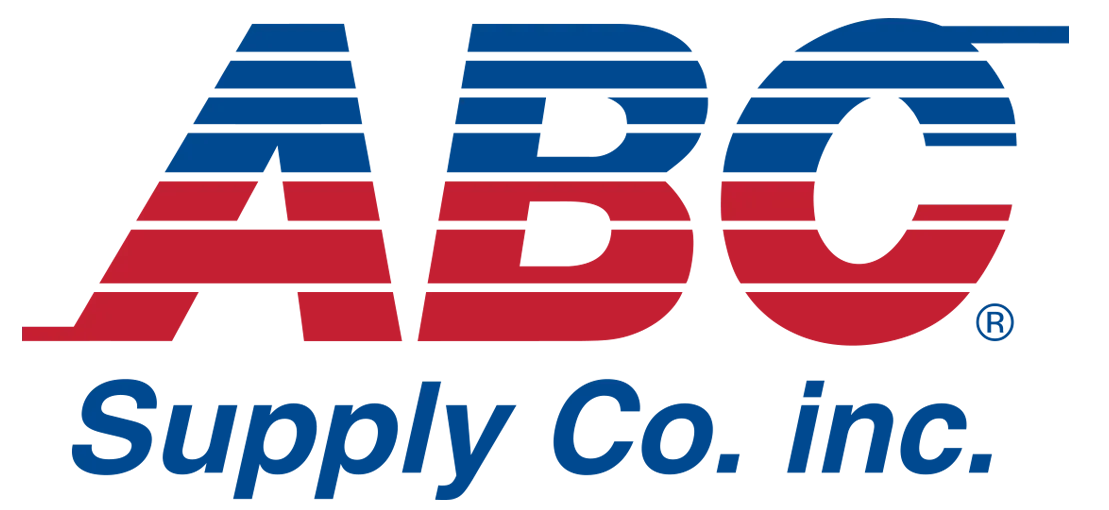 The logo for abc supply co. inc. is red , white and blue