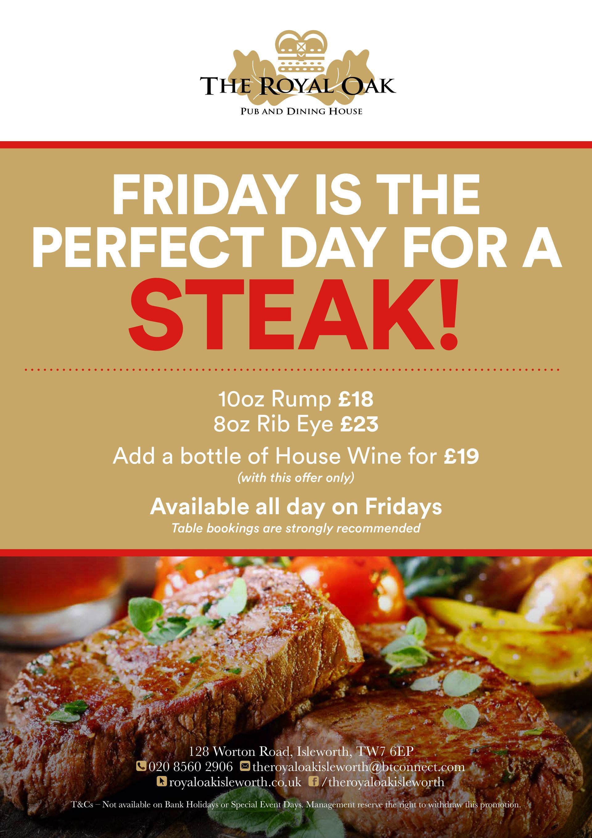 The Royal Oak, Isleworth | Steak Night