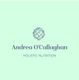 Logo of Andrea O'Callaghan, Holistic Nutrition, with an artichoke illustration in teal on a light green background.