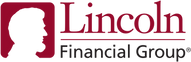 The lincoln financial group logo has a silhouette of a man 's head on it.
