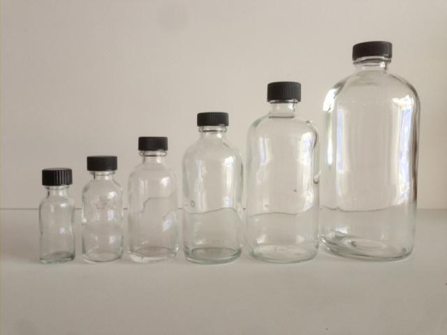 Boston Round - (flint) 1/2oz, 1oz, 2oz, 4oz, 8oz, 16oz,  32oz