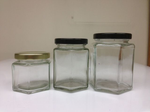 Hexagon Jars - 4oz , 6oz , 9oz