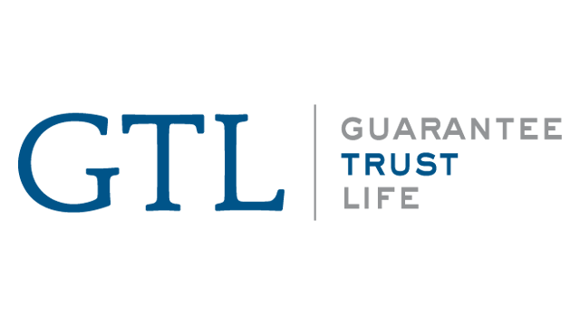 Logo for Guarantee Trust Life, featuring “GTL” in dark blue next to “GUARANTEE TRUST LIFE” in gray.