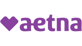 Aetna logo with a purple heart symbol and the word "aetna" in purple text.