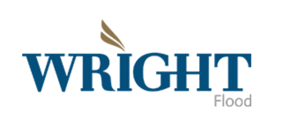 Logo for Wright Flood, with the word