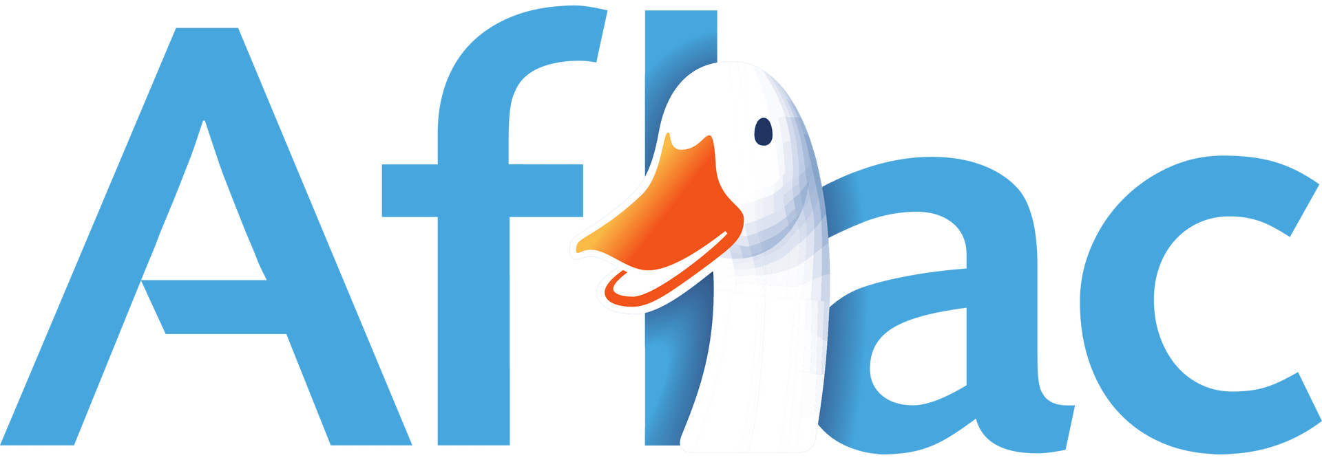 Aflac logo with a duck head replacing the