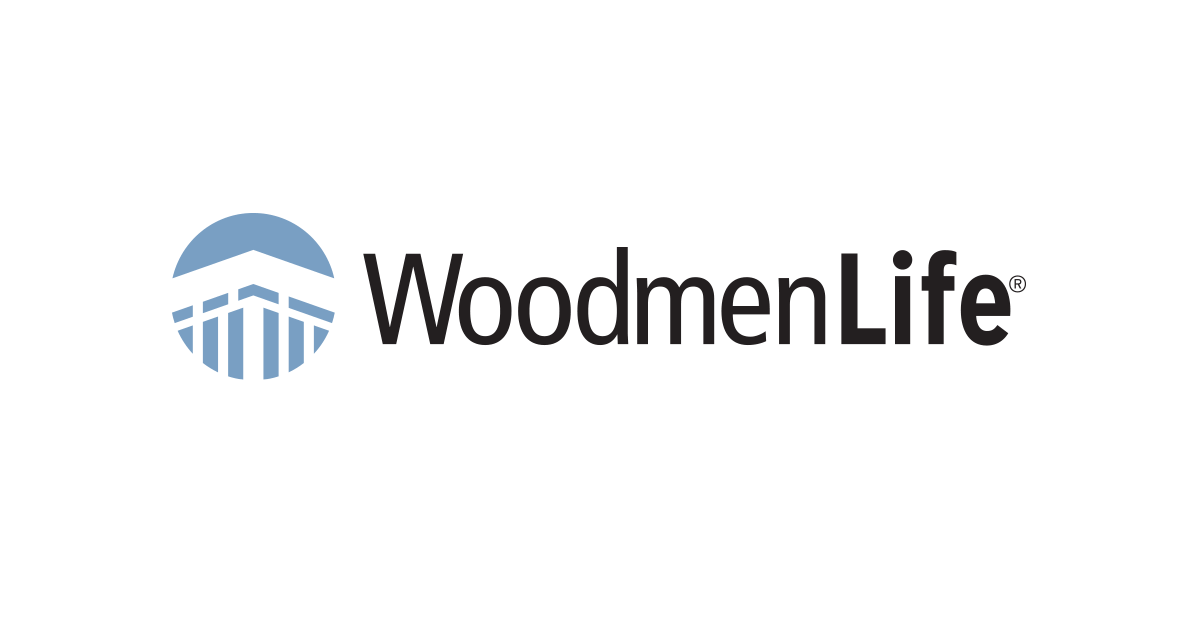 WoodmenLife logo with a blue building design and the company name.