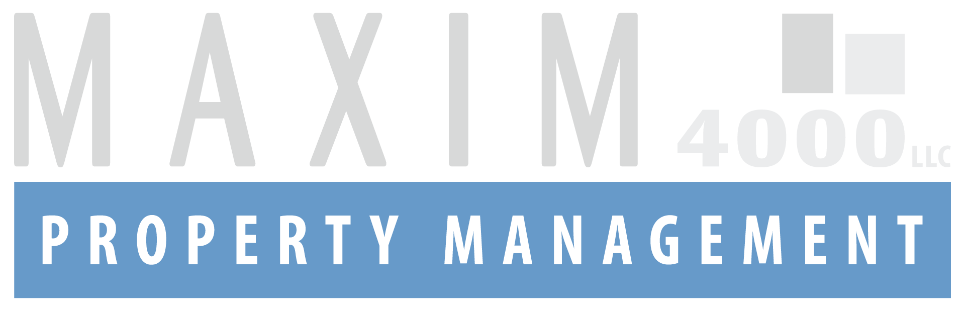Maxim Property Management White Footer Logo - Select To Go Home