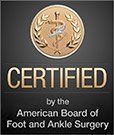 The american board of foot and ankle surgery is certified by the american board of foot and ankle surgery.