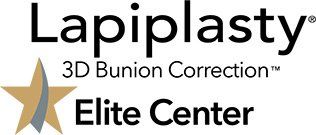 The logo for lapplasty 3d bunion correction elite center