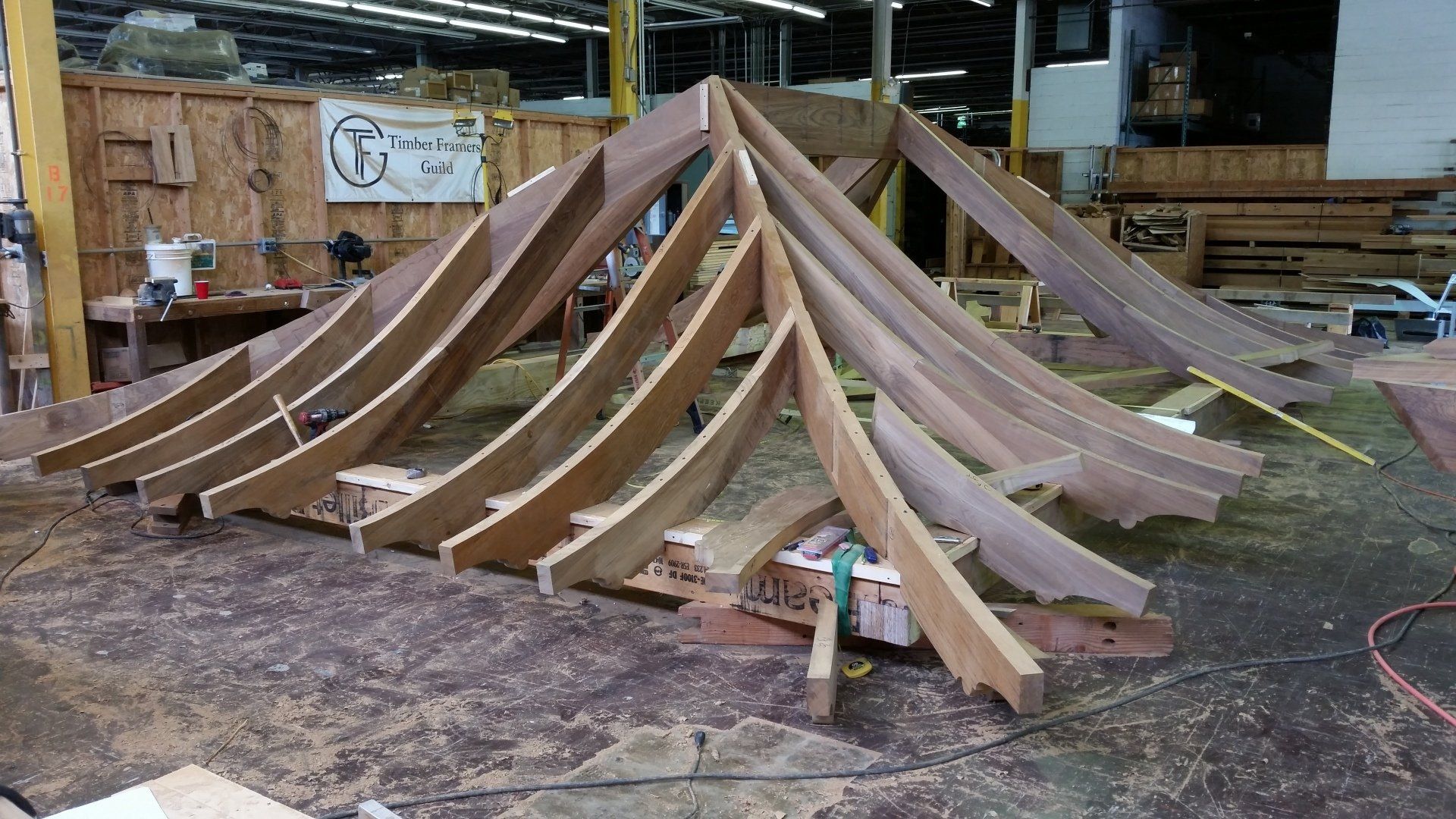 Pre-fitting a Complex Sweeping Hip Roof Structure