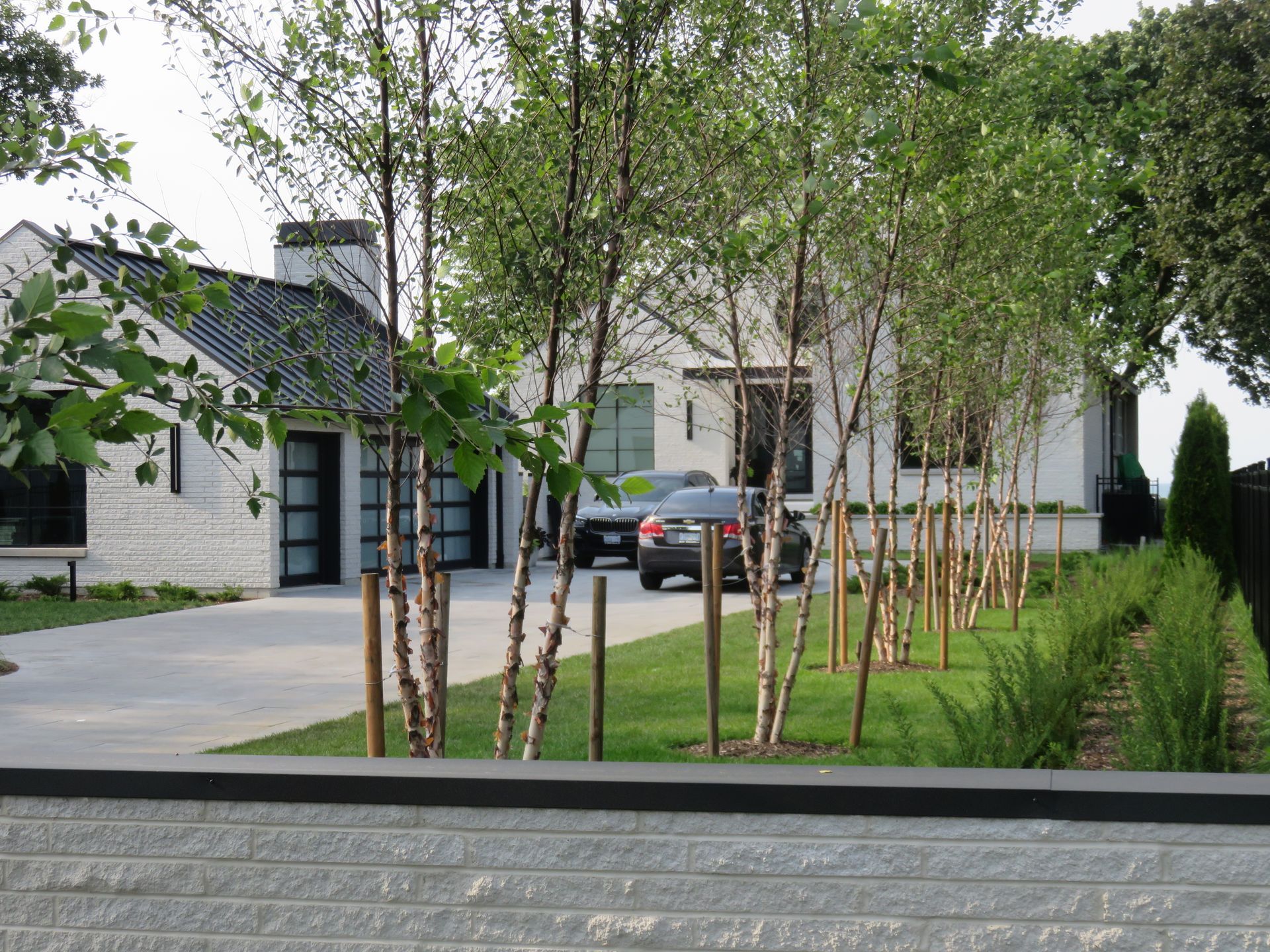 House on the lake of Huron with beautiful landscape design