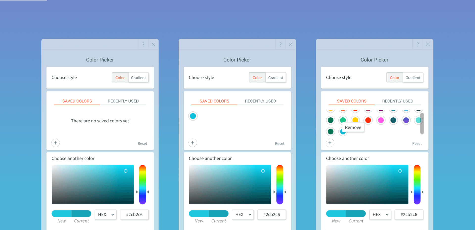 Saved Colors - For Faster, Consistent Site Design