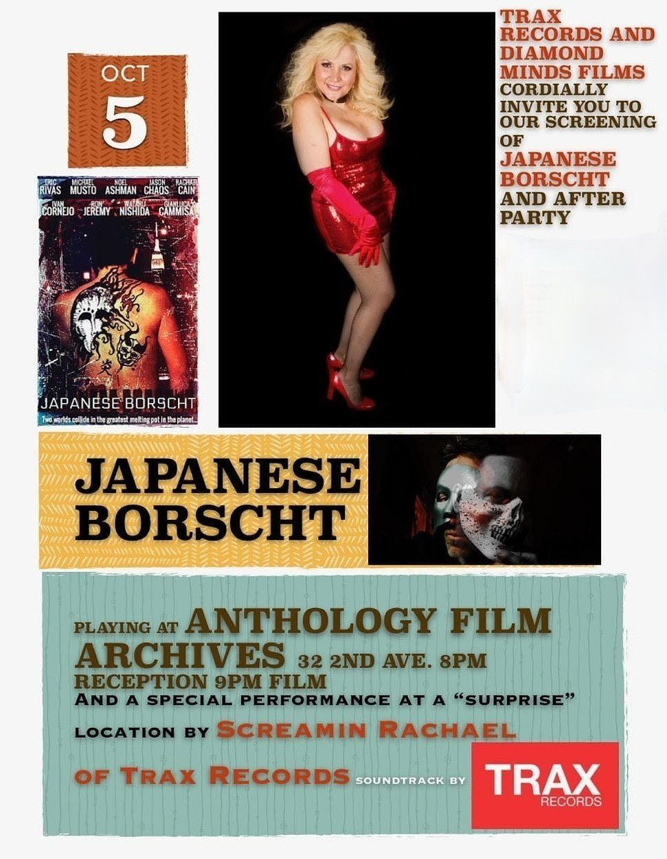 A poster for a japanese borscht anthology film